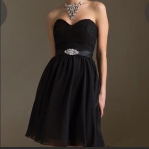 Mori Lee by Madeline Gardner Black Strapless Dress